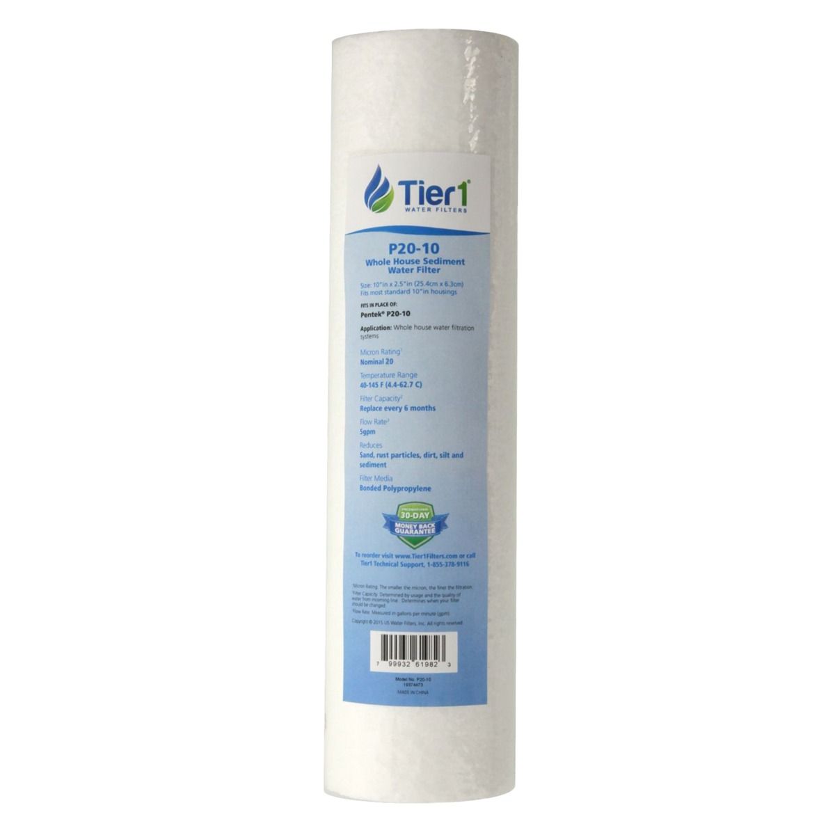 P20 Pentek Comparable Whole House Sediment Water Filter by Tier1 - DiscountFilterStore.com