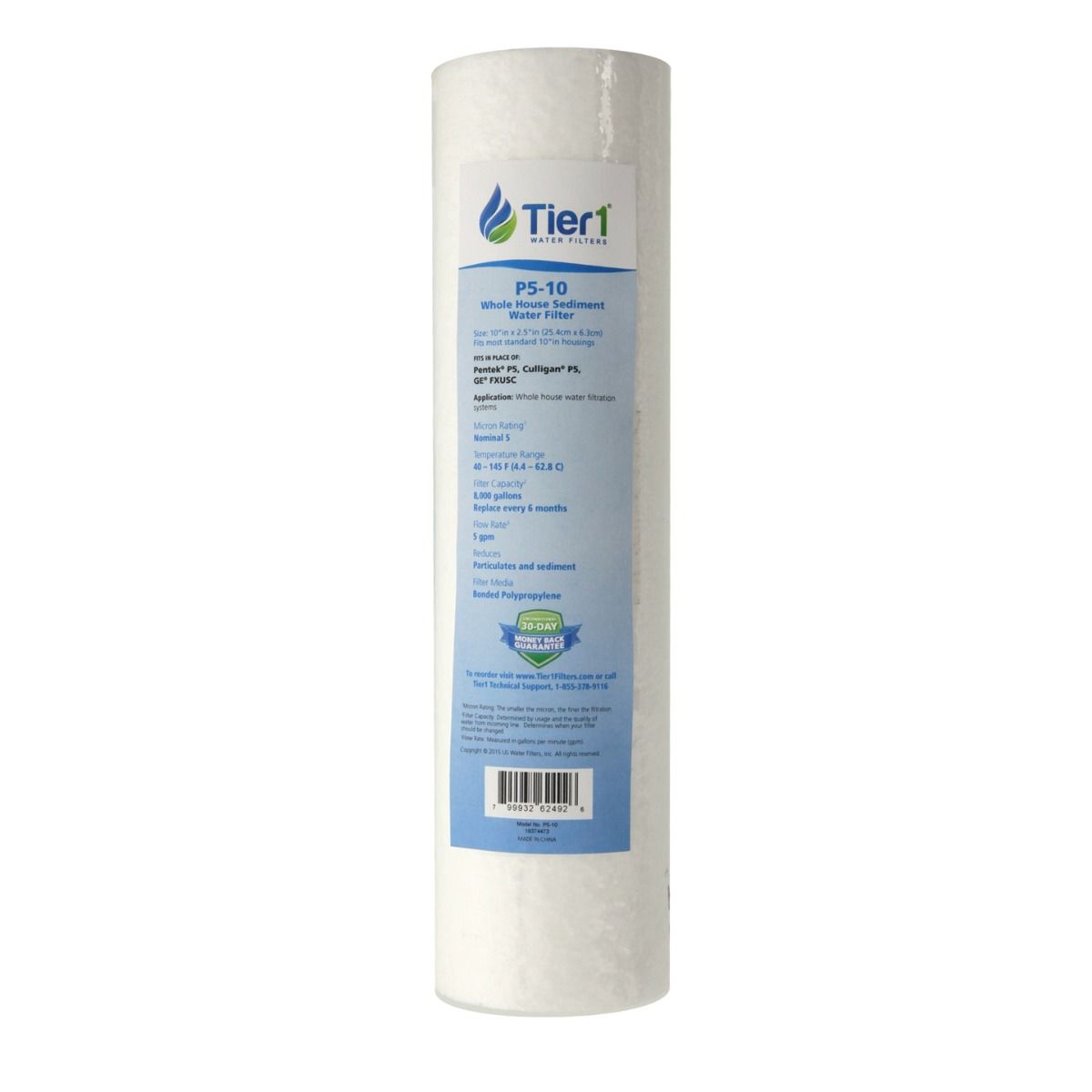 P5 Pentek Comparable Whole House Replacement Sediment Filter Cartridge by Tier1 - DiscountFilterStore.com