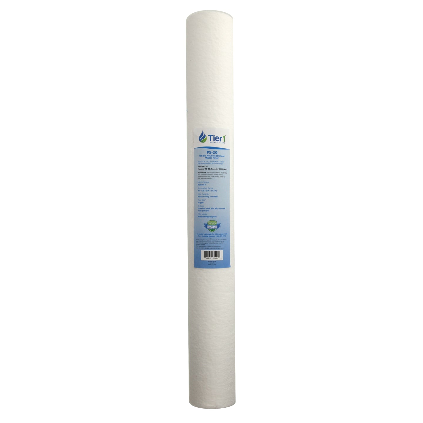 P5 155014-43 Pentek Spun Polypropylene Filter Cartridge Comparable Replacement Kit with O-ring and Lubricant by Tier1 - DiscountFilterStore.com