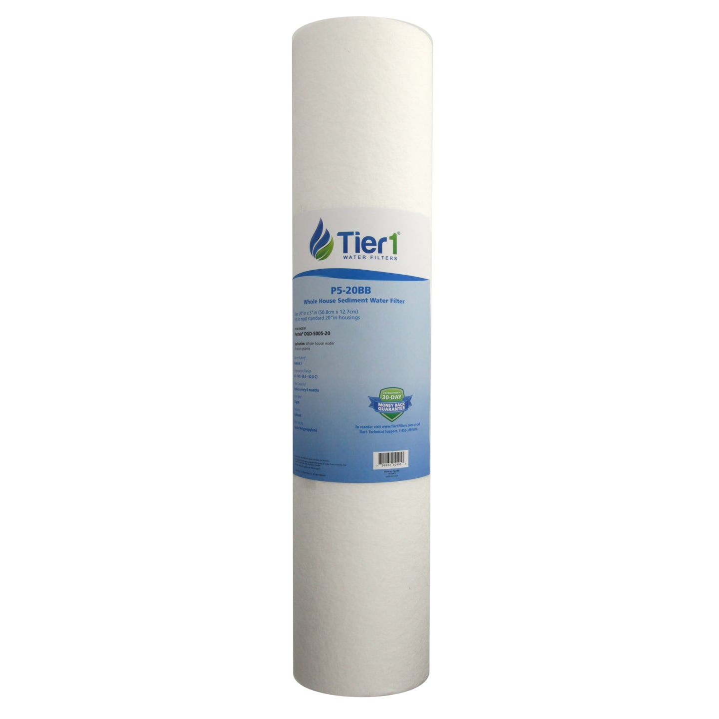 DGD-5005-20 Comparable 155358 Pentek Spun Polypropylene Filter Cartridge Replacement Kit with O-ring and Lubricant by Tier1 - DiscountFilterStore.com
