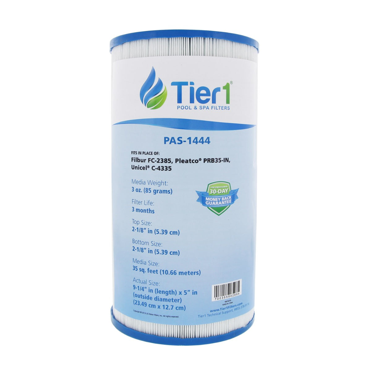 9-1/4 x 5 Inch Tier1 Brand Replacement For 03FIL1300, 17-2482, 25393, 303557, 817-3501, CCP269 & R173431 - DiscountFilterStore.com