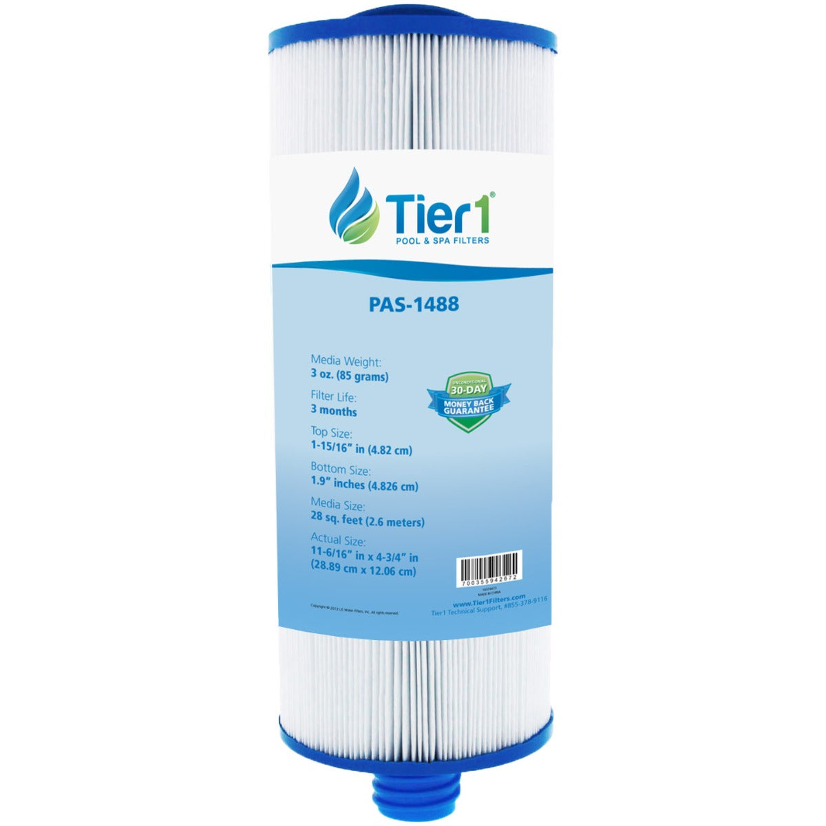 11-3/8 x 4-3/4 Inch Tier1 Brand Replacement Filter For PSG27.5 - DiscountFilterStore.com