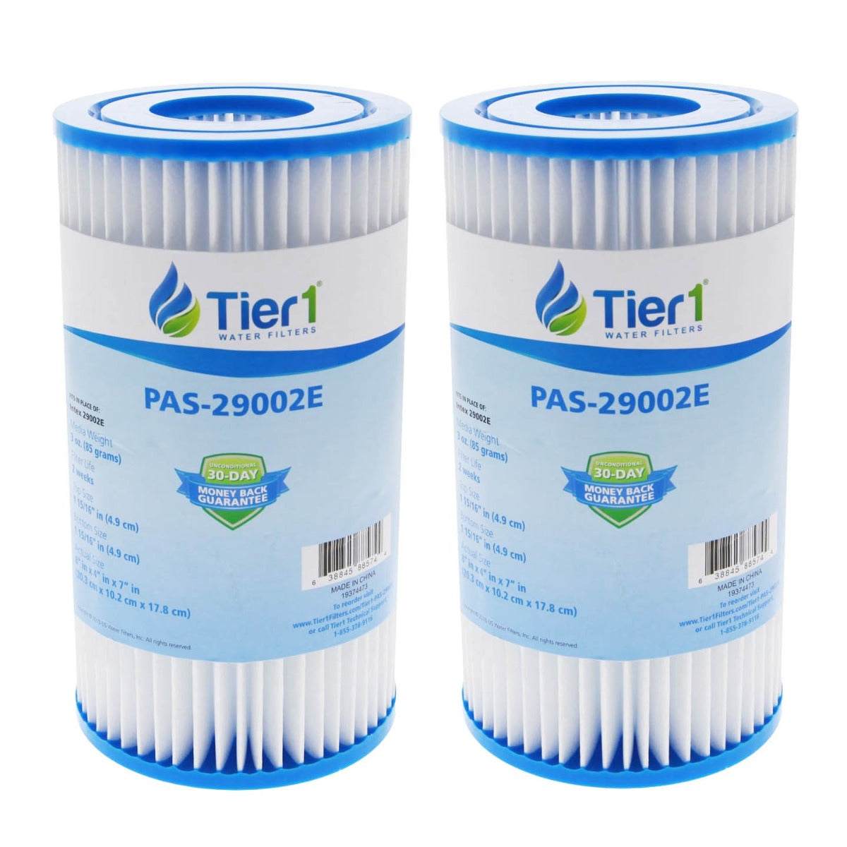8 x 4-1/4 Inch Tier1 Brand Replacement For Intex 29002E (2-Pack) - DiscountFilterStore.com