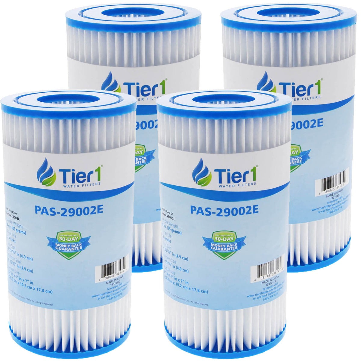 8 x 4-1/4 Inch Tier1 Brand Replacement For Intex 29002E (2-Pack) - DiscountFilterStore.com