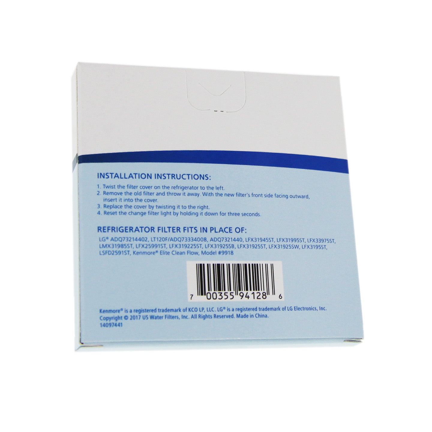 LT120F LG Refrigerator Air Filter: Comparable Replacement by Tier1 - DiscountFilterStore.com