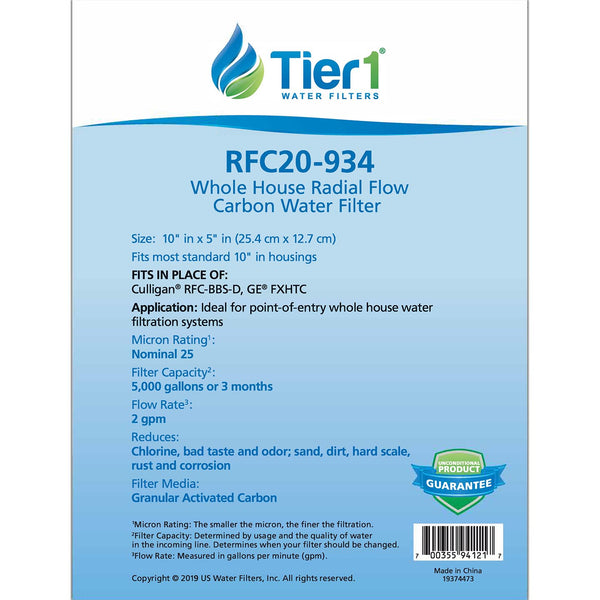 RFC-BBS-D Culligan Comparable Whole House Radial Flow Carbon Water Filter by Tier1 - Whole House Cartridges - 19.18 - DiscountFilterStore.com