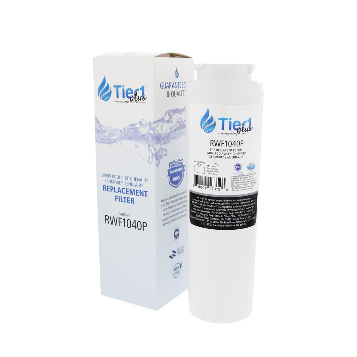 EDR4RXD1 UKF8001 Maytag Comparable Lead and Mercury Reducing Refrigerator Water Filter By Tier1 Plus Filter and Box- DiscountFilterStore.com