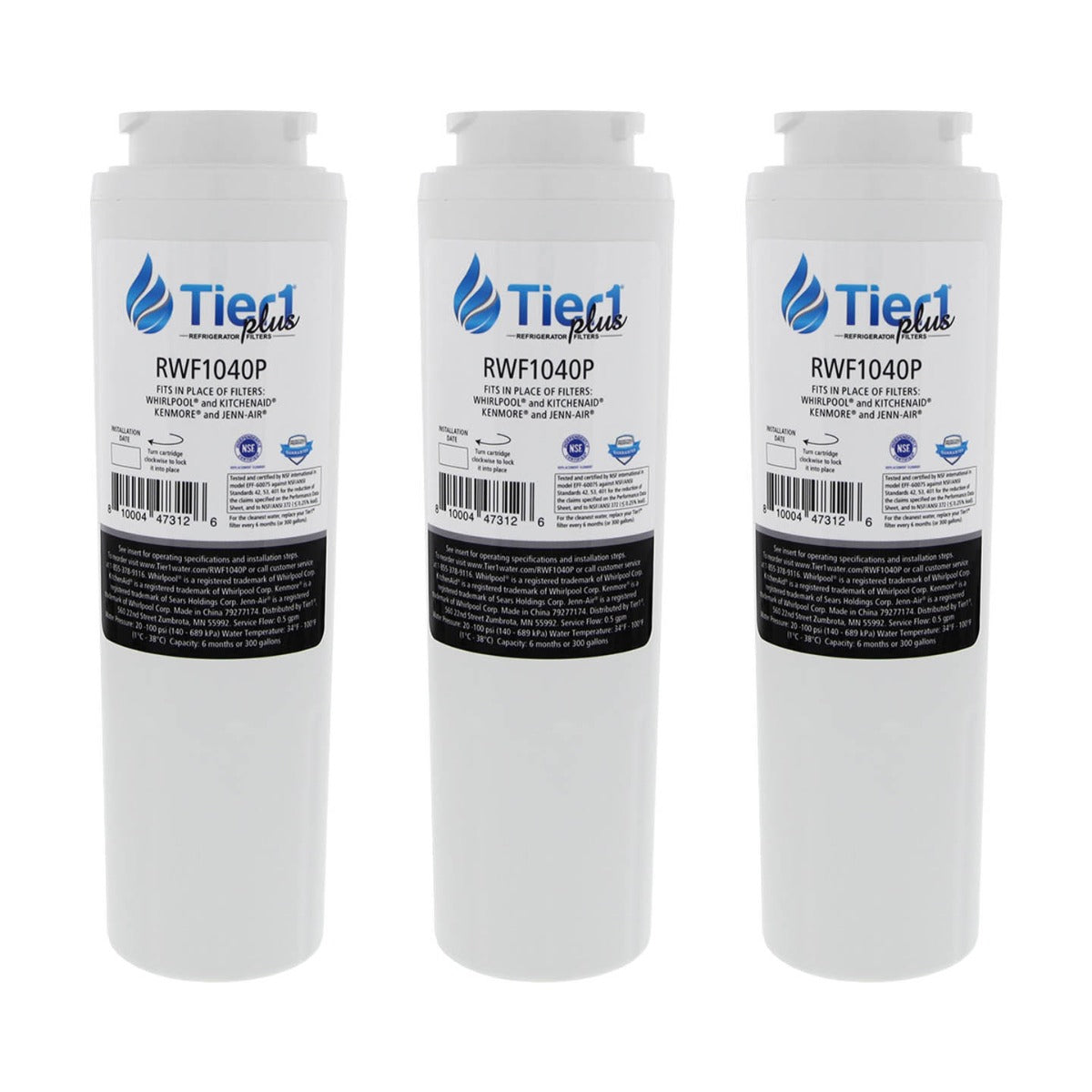 EDR4RXD1 UKF8001 Maytag Comparable Lead and Mercury Reducing Refrigerator Water Filter By Tier1 Plus 3 Pack- DiscountFilterStore.com