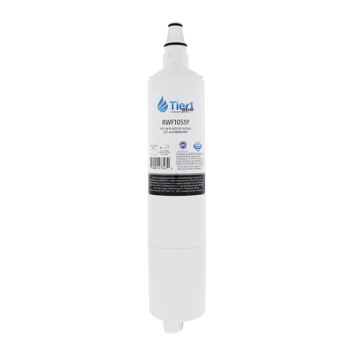 5231JA2006A / LT600P LG Comparable Lead and Mercury Reducing Refrigerator Water Filter By Tier1 Plus - DiscountFilterStore.com