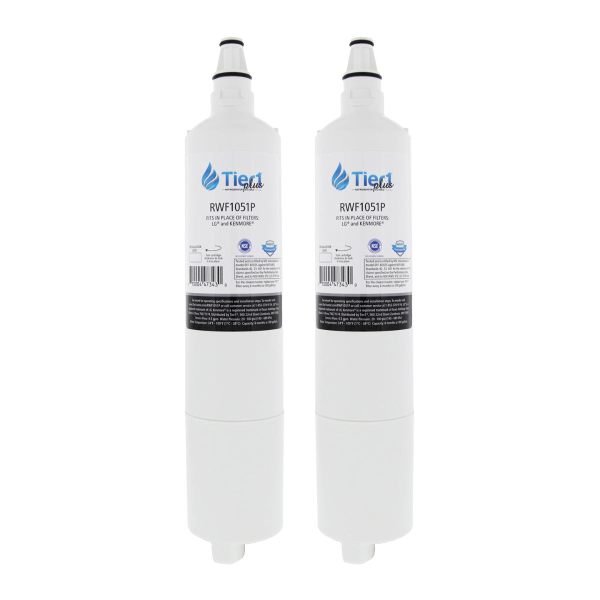 5231JA2006A / LT600P LG Comparable Lead and Mercury Reducing Refrigerator Water Filter By Tier1 Plus - DiscountFilterStore.com