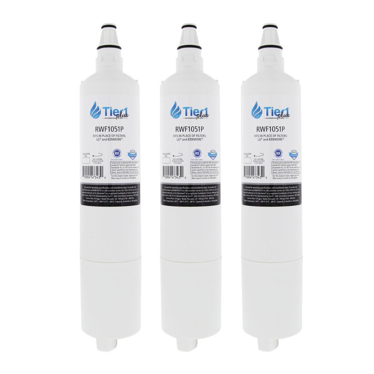 5231JA2006A / LT600P LG Comparable Lead and Mercury Reducing Refrigerator Water Filter By Tier1 Plus - DiscountFilterStore.com