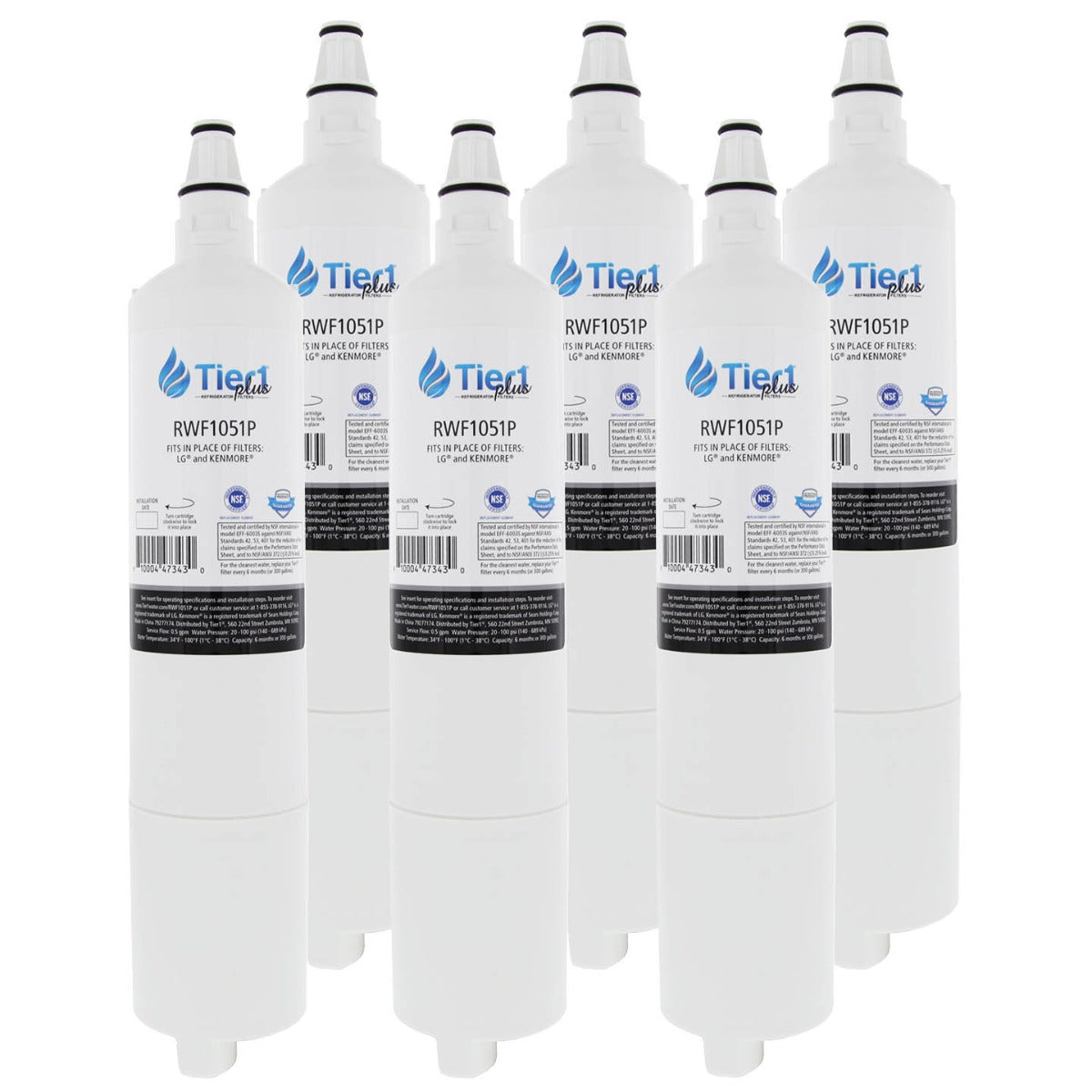 5231JA2006A / LT600P LG Comparable Lead and Mercury Reducing Refrigerator Water Filter By Tier1 Plus - DiscountFilterStore.com