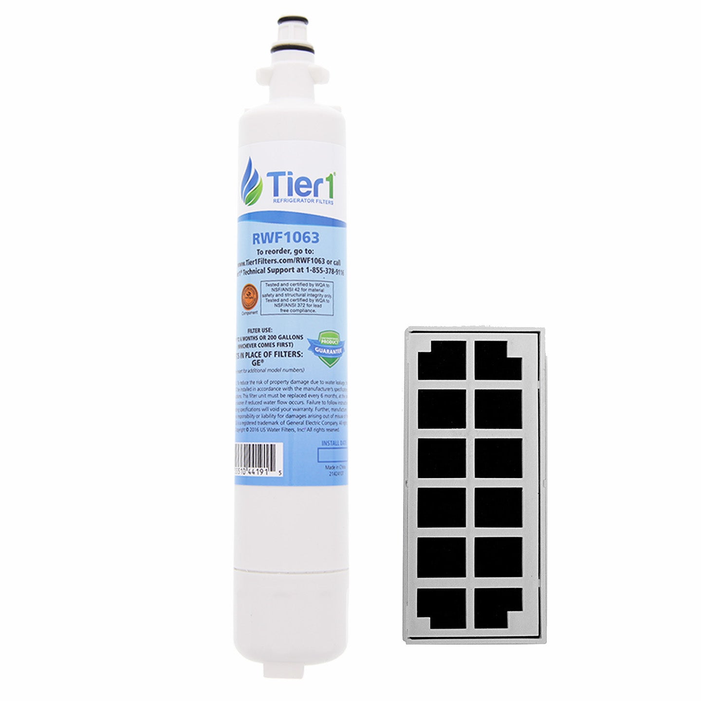 GE RPWF Comparable Refrigerator Water Filter with Odor Filter Comparable Refrigerator Air Filter Combo by Tier1 - DiscountFilterStore.com