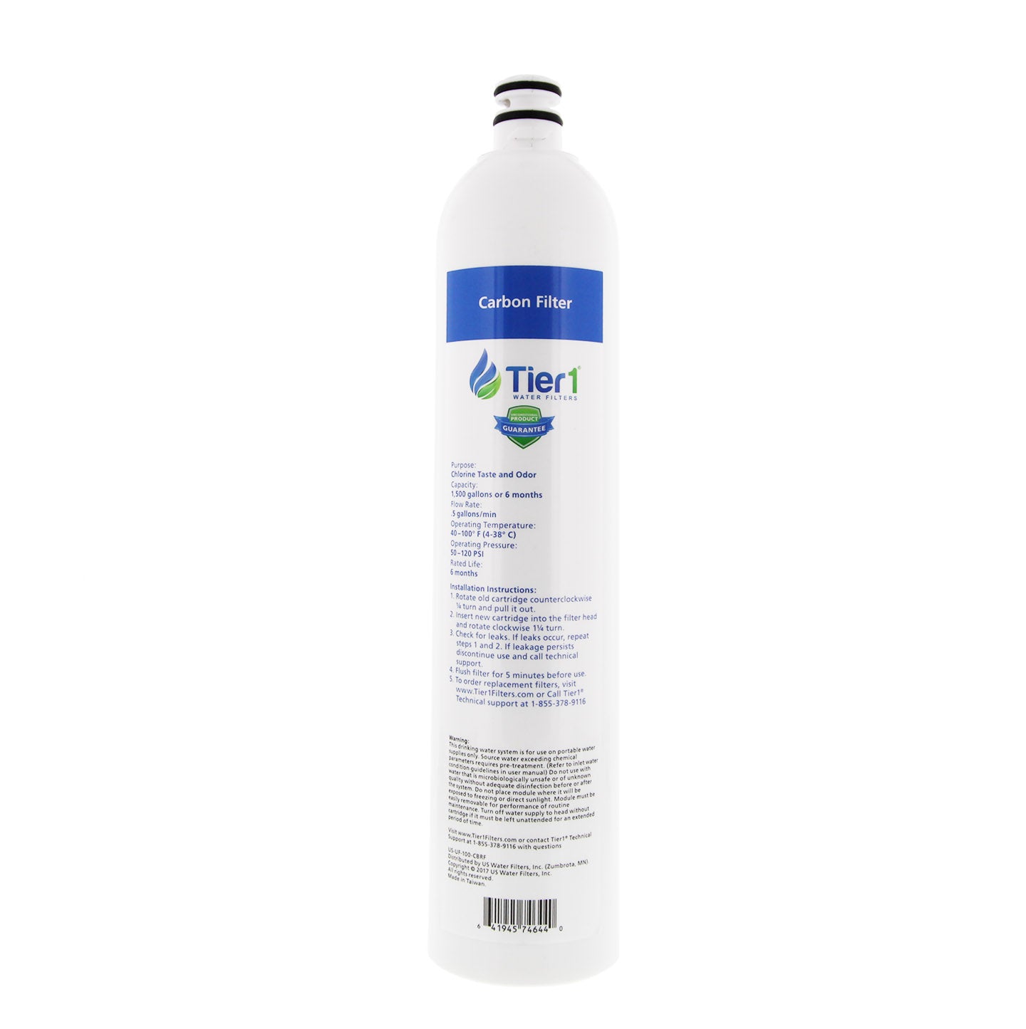 US-UF-100-CBRF 4-Stage Ultra-Filtration Hollow Fiber Drinking Water System Replacement Carbon Filter by Tier1 - DiscountFilterStore.com