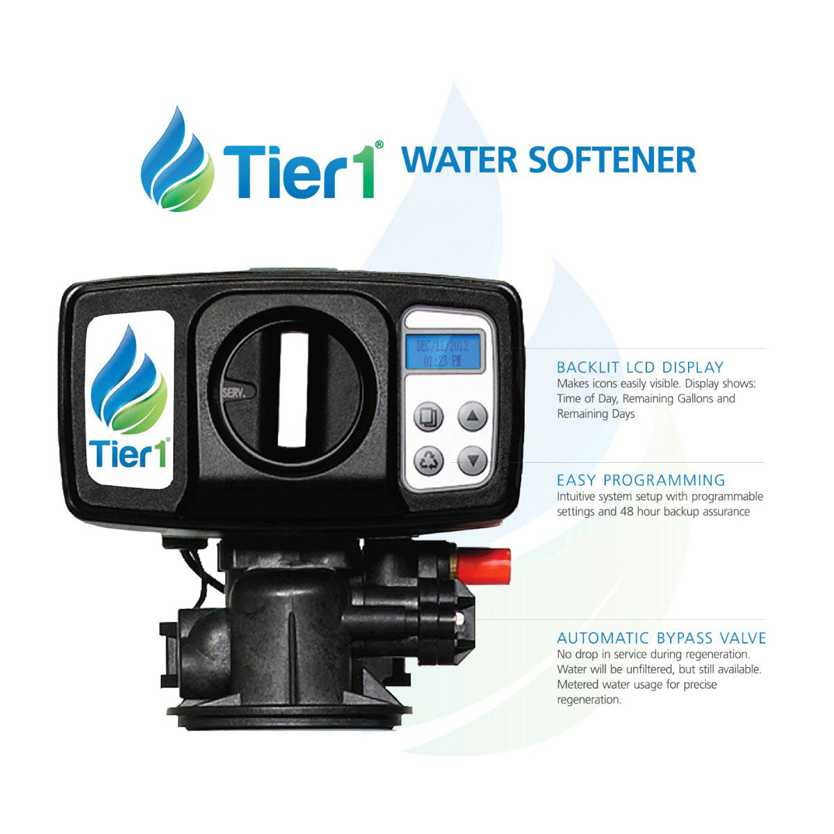 Precision Series 30,000 Grain High Efficiency Digital Water Softening System For Hardness + Iron And Manganese Reduction by Tier1 - DiscountFilterStore.com