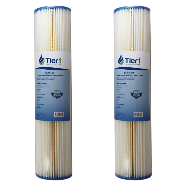 20 inch x 4.5 inch Whole House Pleated Polyester Water Filter by Tier1 (5 Micron) - Whole House Cartridges - 20.86 - DiscountFilterStore.com