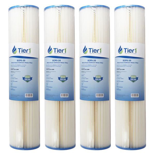 20 inch x 4.5 inch Whole House Pleated Polyester Water Filter by Tier1 (5 Micron) - Whole House Cartridges - 20.86 - DiscountFilterStore.com