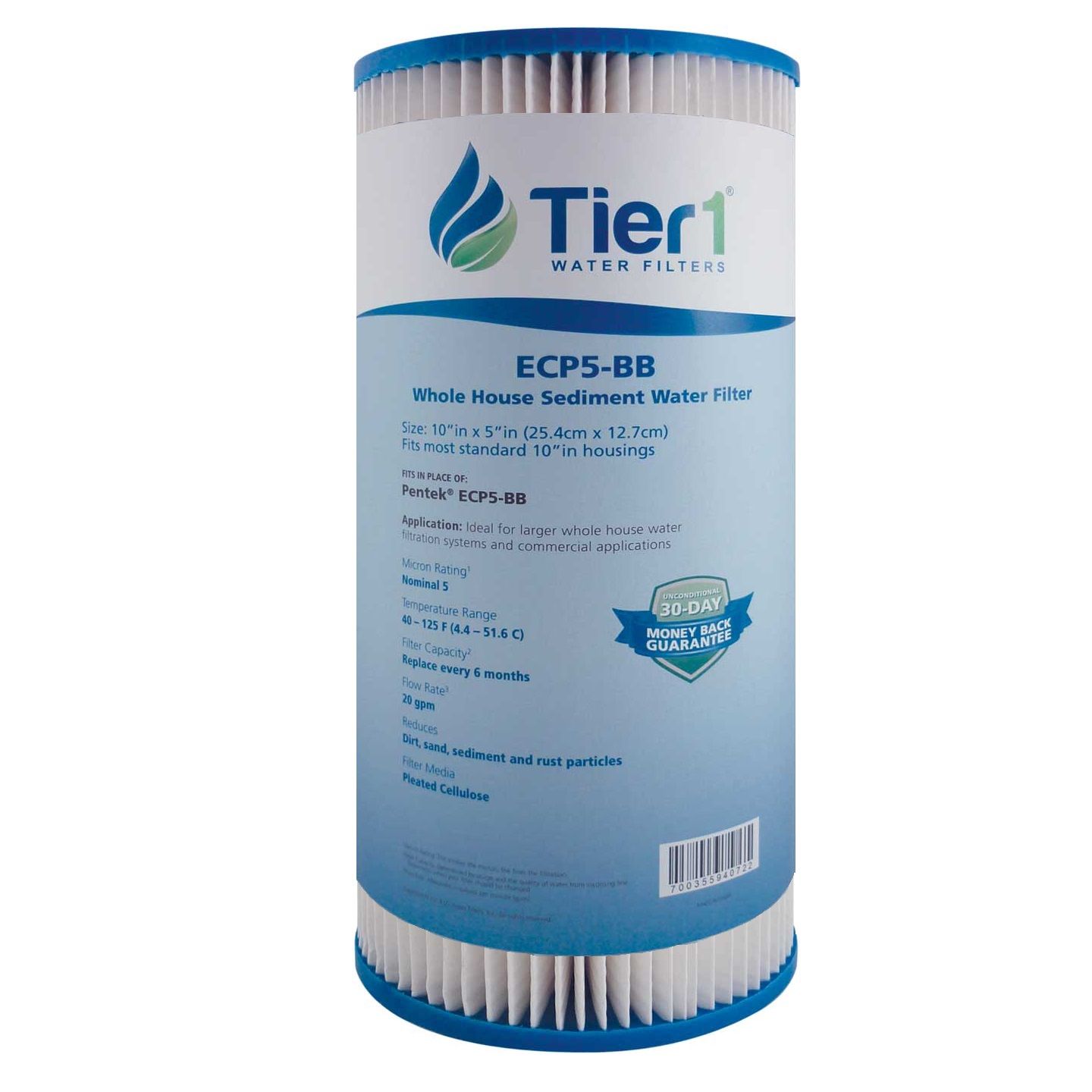 ECP5-BB Pentek Comparable Whole House Sediment Water Filter by Tier1 - DiscountFilterStore.com