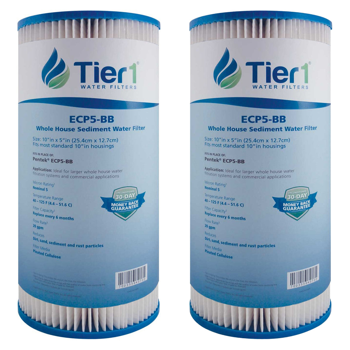 ECP5-BB Pentek Comparable Whole House Sediment Water Filter by Tier1 - DiscountFilterStore.com