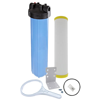 20 inch Big Polypropylene Filter Housing with Iron and Manganese Reduction Water Cartridge Kit by Tier1 - Whole House Cartridges - 213.16 - DiscountFilterStore.com
