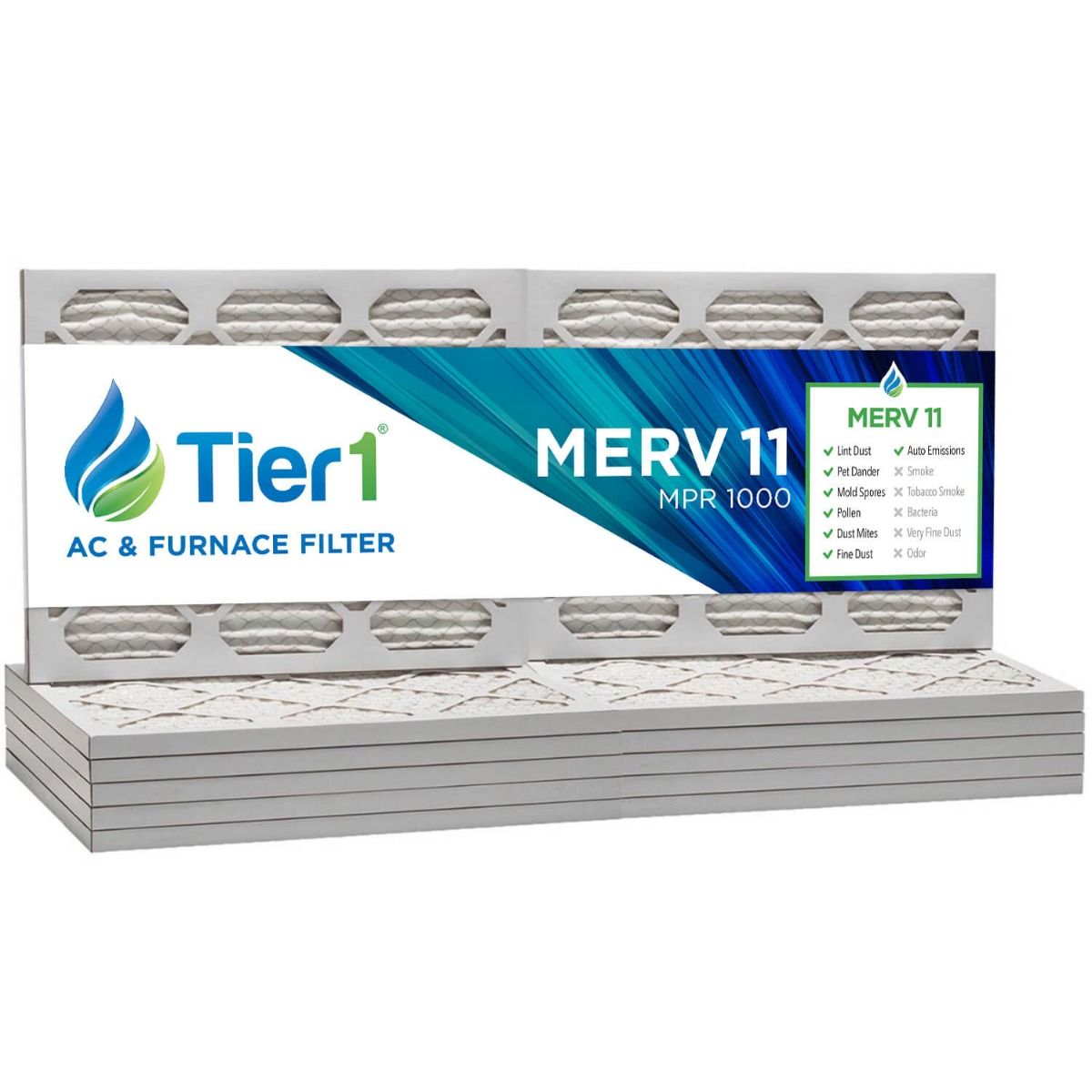 14x36x1 Merv 11 Universal Air Filter By Tier1 (6-Pack) - DiscountFilterStore.com