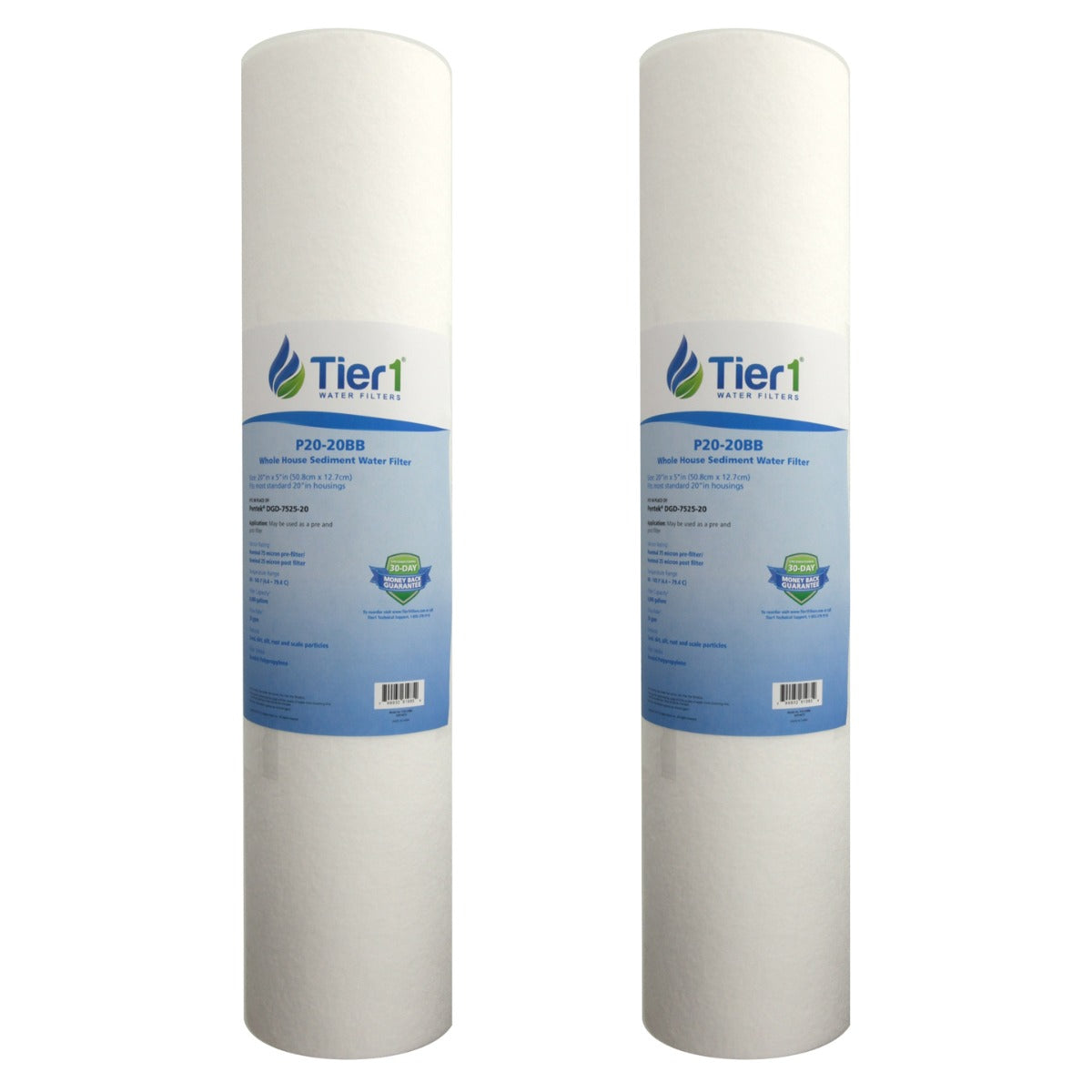 DGD-7525-20 Pentek Comparable Whole House Replacement Sediment Filter Cartridge by Tier1 - DiscountFilterStore.com