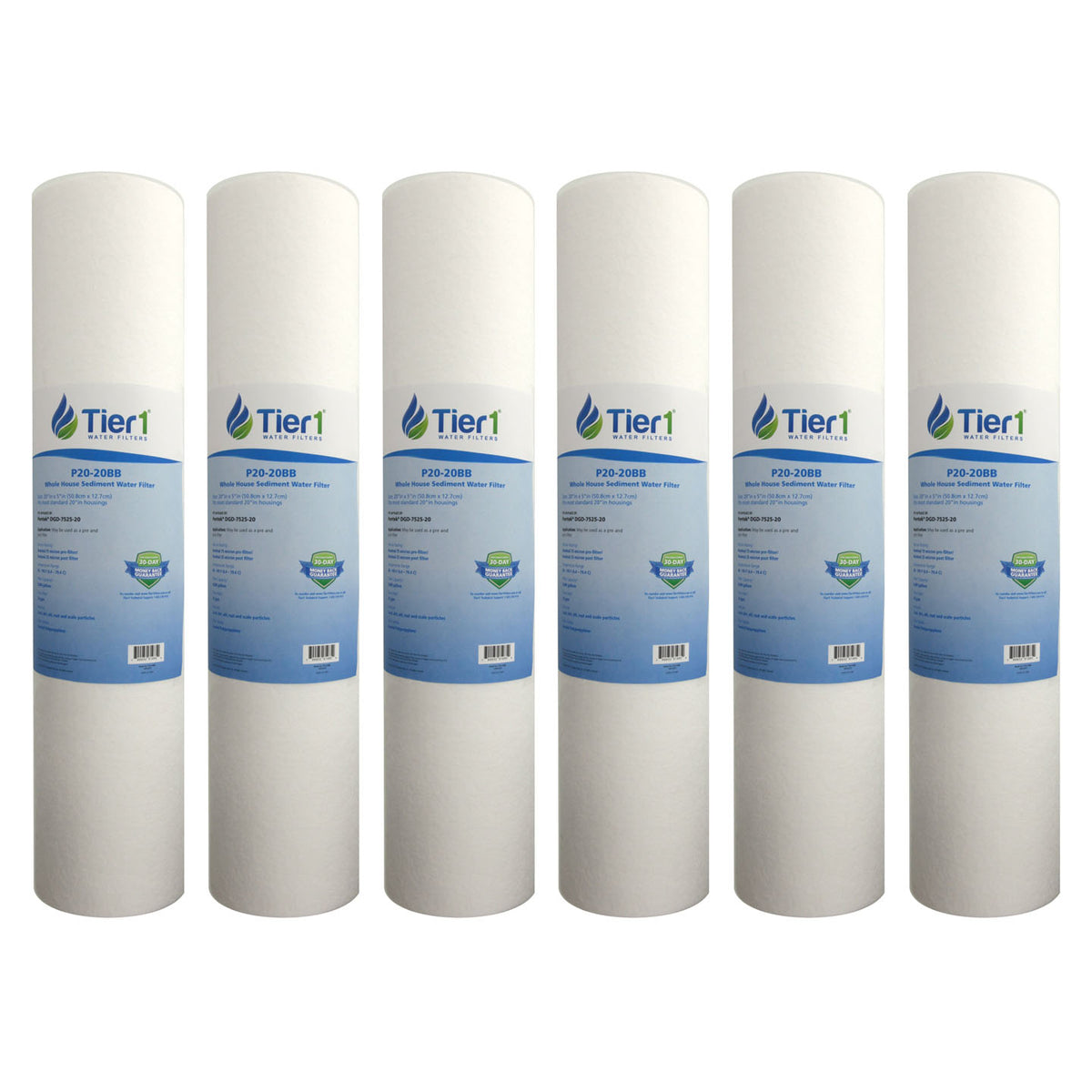 DGD-7525-20 Pentek Comparable Whole House Replacement Sediment Filter Cartridge by Tier1 - DiscountFilterStore.com