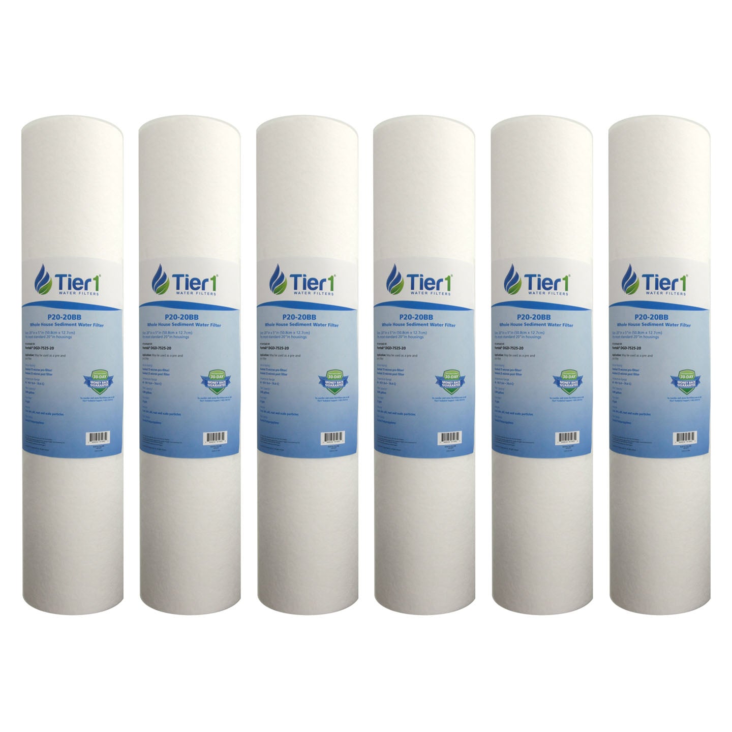 DGD-7525-20 Pentek Comparable Whole House Replacement Sediment Filter Cartridge by Tier1 - DiscountFilterStore.com
