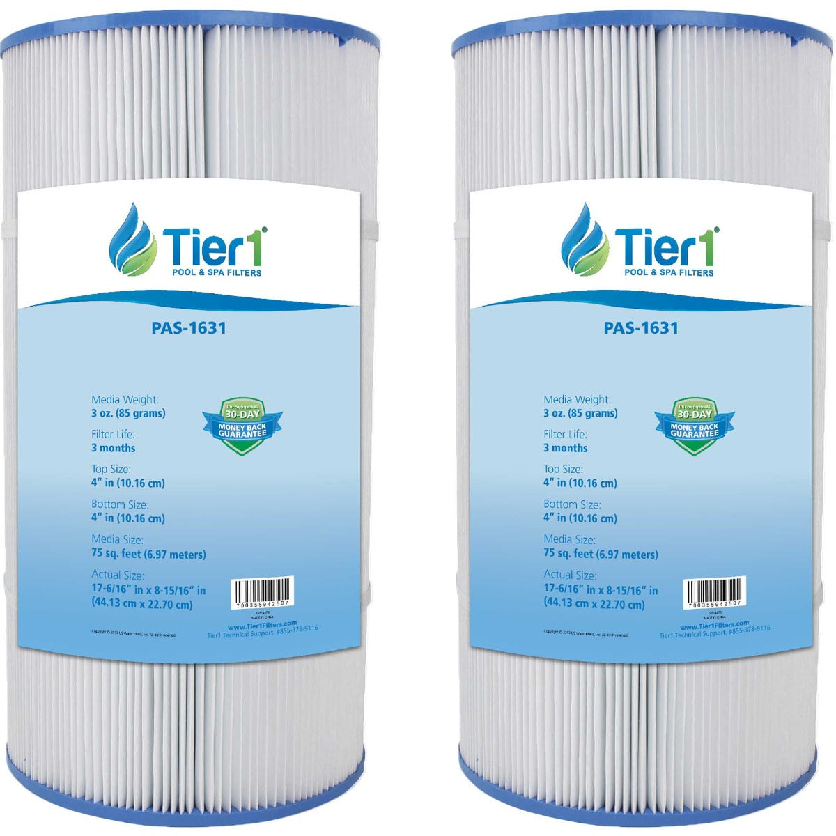 17-3/8 x 8-15/16 Inch Tier1 Brand Replacement For 817-0075N, PWWCT75, FC-1255 - DiscountFilterStore.com
