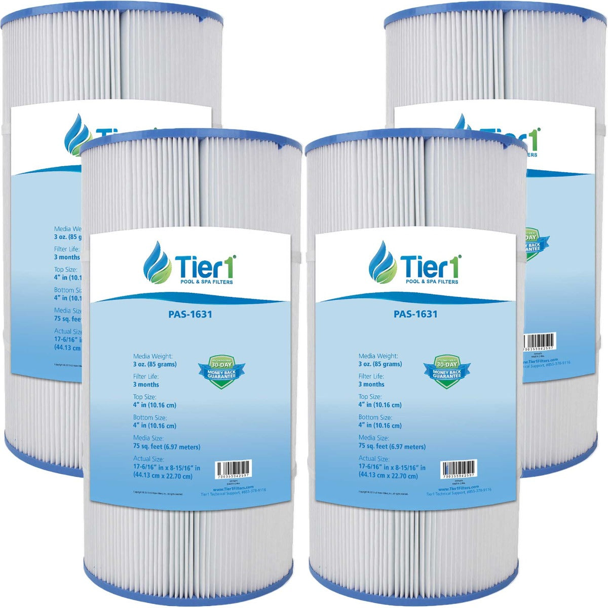 17-3/8 x 8-15/16 Inch Tier1 Brand Replacement For 817-0075N, PWWCT75, FC-1255 - DiscountFilterStore.com