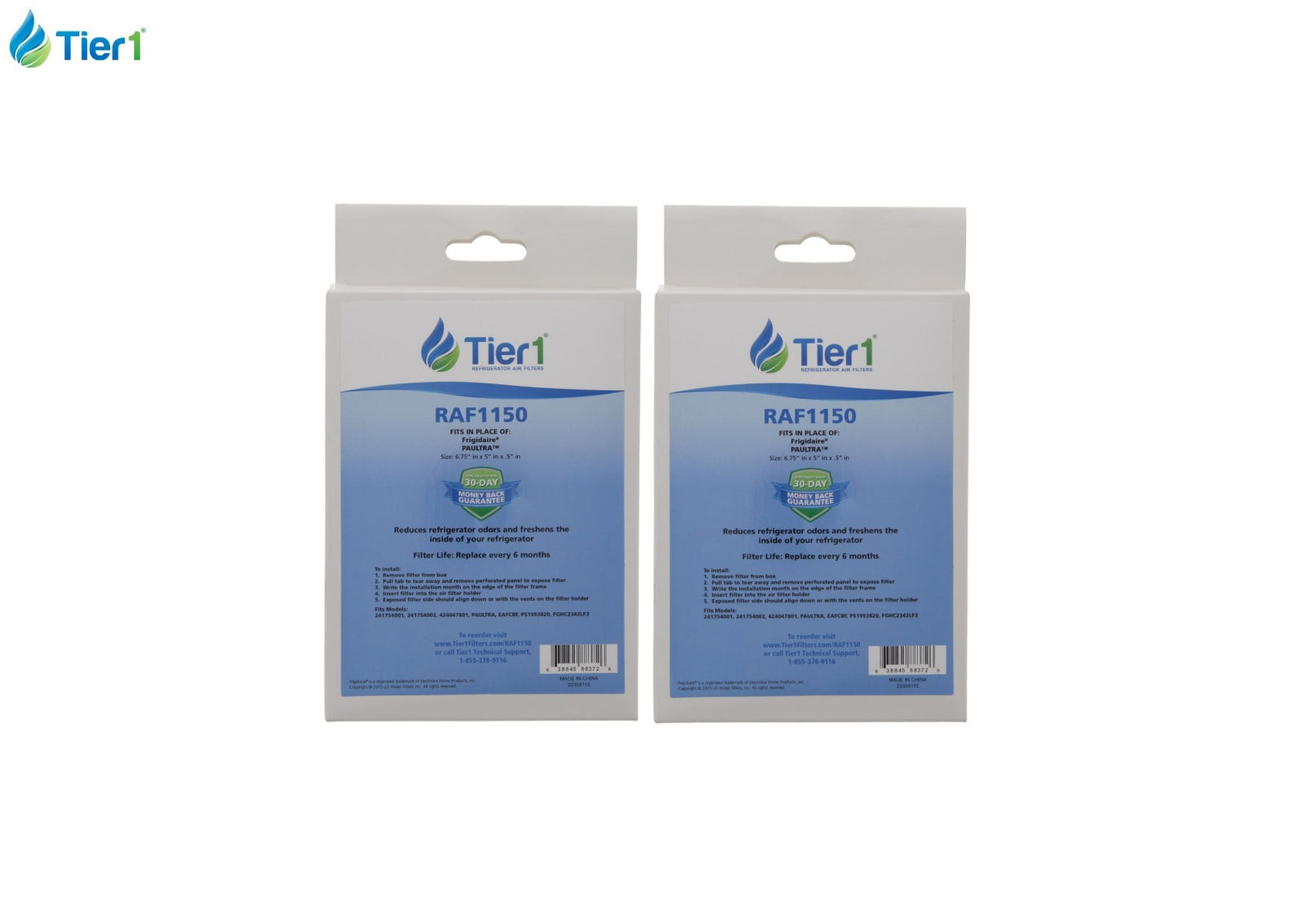 Paultra Frigidaire and EAFCBF Electrolux Comparable Refrigerator Air Filter by Tier1 - DiscountFilterStore.com