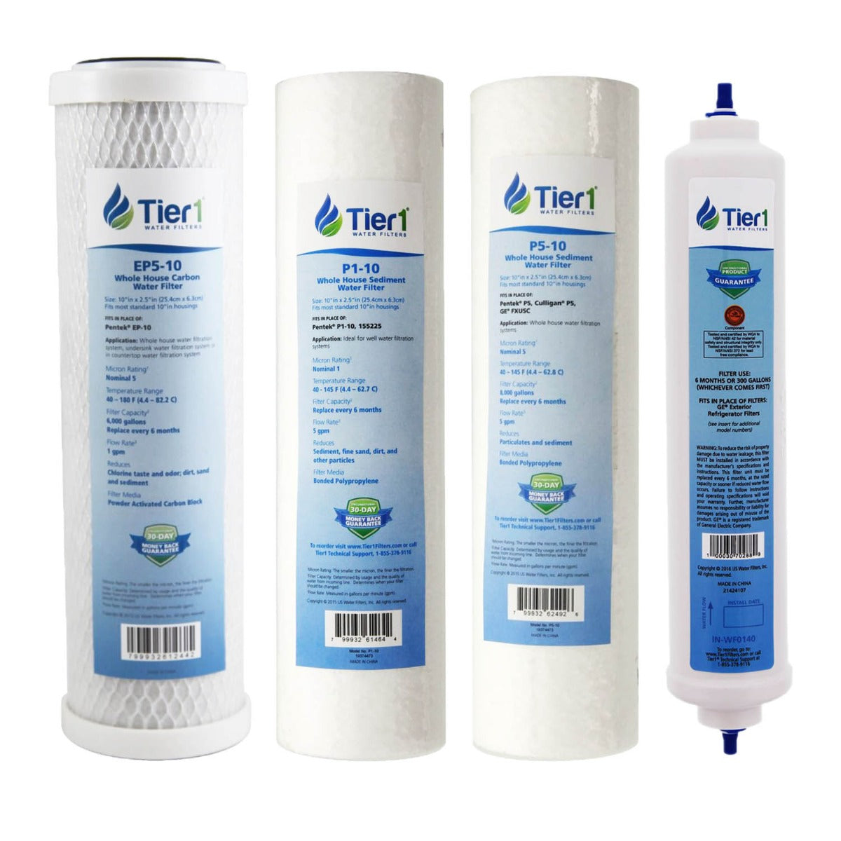 Tier1 RO5 Replacement Filter Bundle 4-Pack - DiscountFilterStore.com