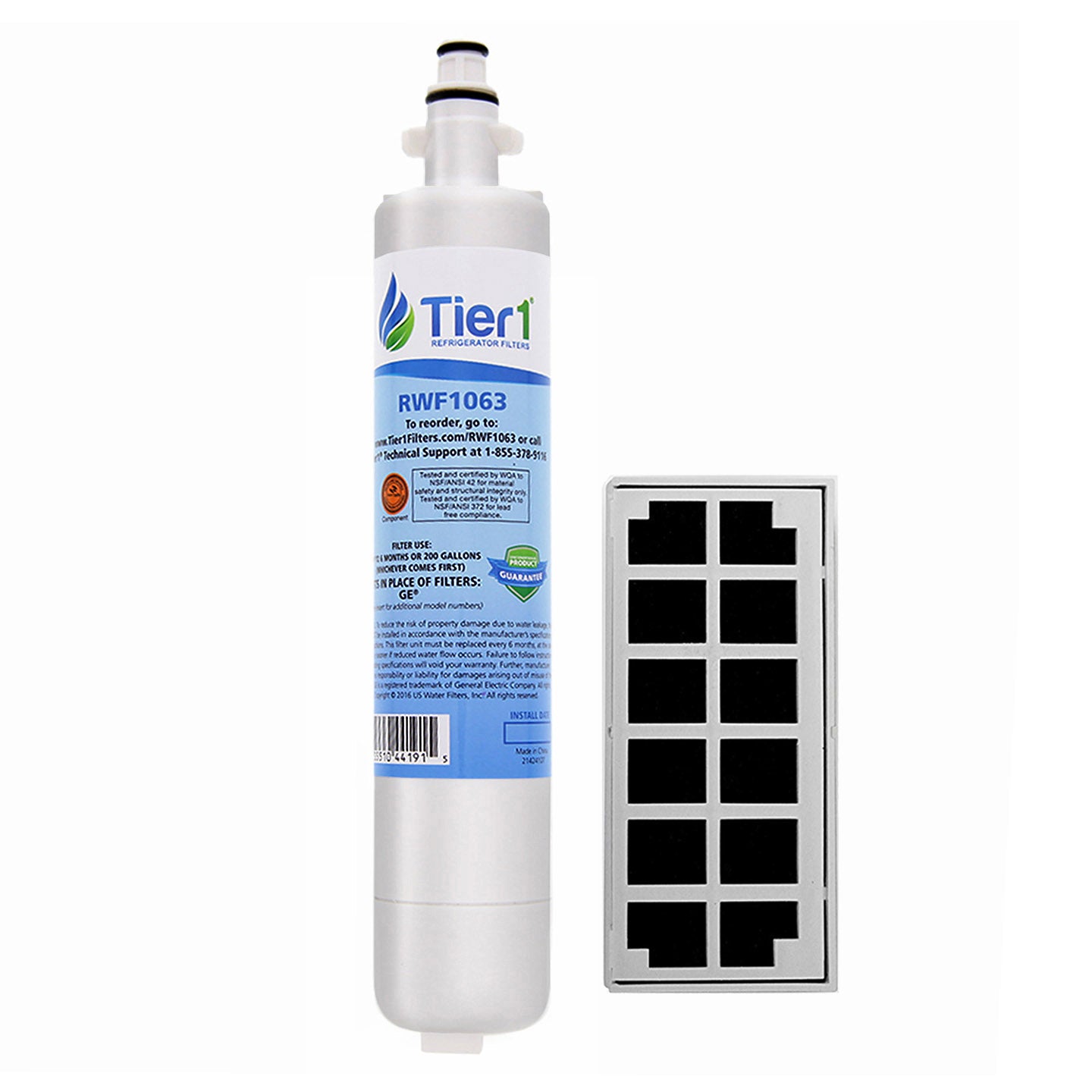 GE RPWF Comparable Refrigerator Water Filter with Odor Filter Comparable Refrigerator Air Filter Combo by Tier1 - DiscountFilterStore.com