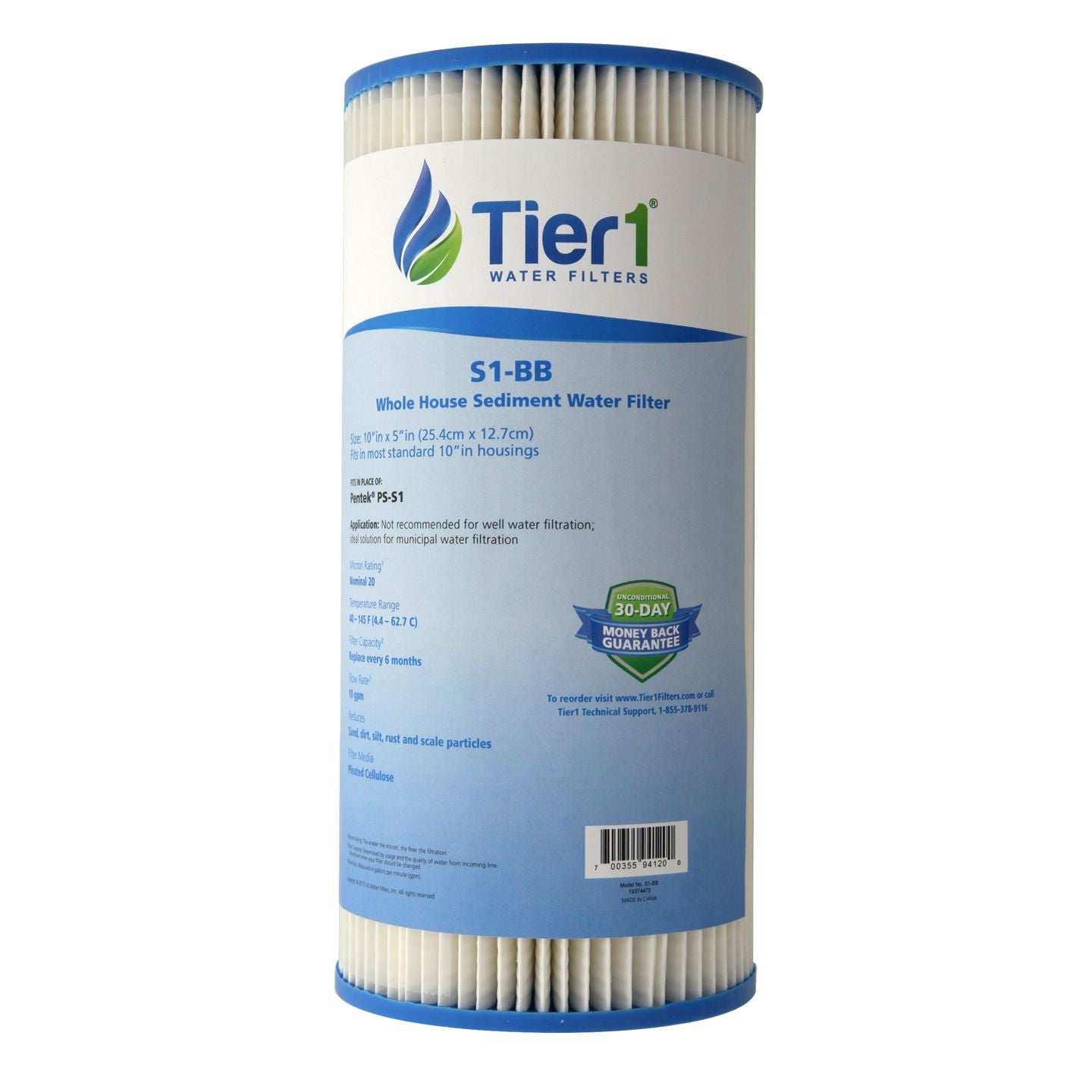 S1-BB Pentek Comparable Whole House Sediment Water Filter by Tier1 - DiscountFilterStore.com