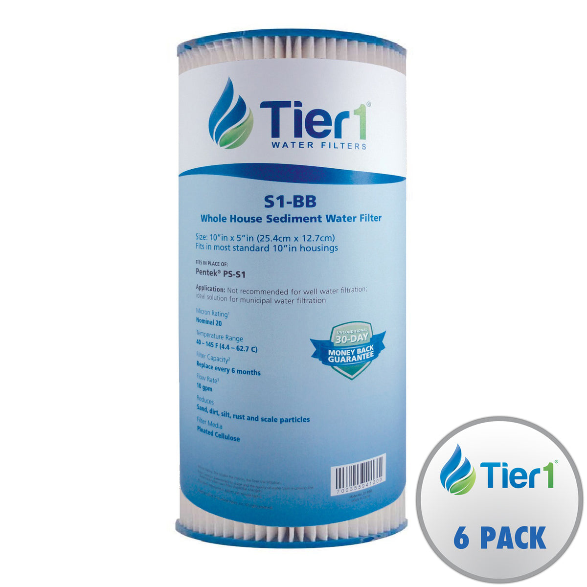 S1-BB Pentek Comparable Whole House Sediment Water Filter by Tier1 - DiscountFilterStore.com