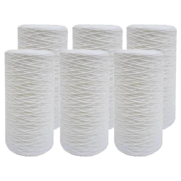 10 inch x 4.5 inch String-Wound Sediment Water Filter by Tier1 (5 Micron) - Whole House Cartridges - 15.04 - DiscountFilterStore.com