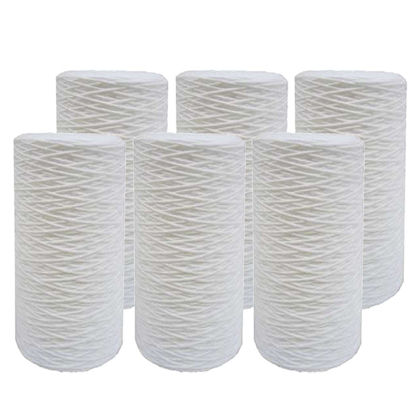 10 inch x 4.5 inch String Wound Sediment Water Filter by Tier1 (20 Micron) - Whole House Cartridges - 15.61 - DiscountFilterStore.com