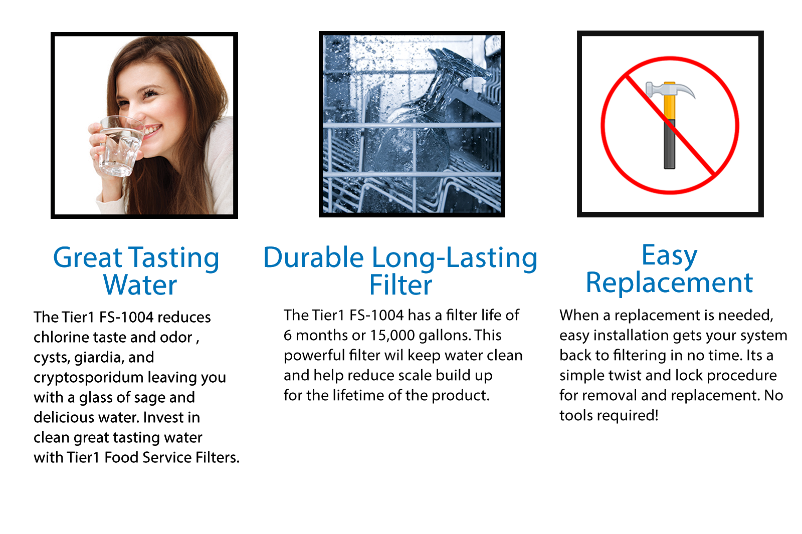 Everpure EV9612-22 Comparable Food Service Replacement Filter by Tier1 - DiscountFilterStore.com