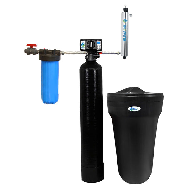 Precision Series 30,000 Grain High Efficiency Digital Water Softening System For Hardness + Iron And Manganese Reduction by Tier1 - Whole House Systems - 1330.1 - DiscountFilterStore.com