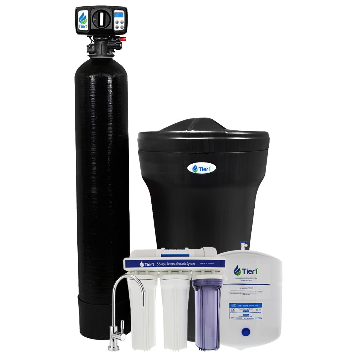 Precision Series 30,000 Grain High Efficiency Digital Water Softening System For Hardness + Iron And Manganese Reduction by Tier1 - DiscountFilterStore.com