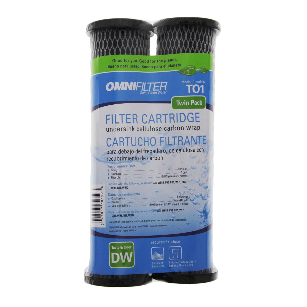TO1DS OmniFilter Replacement Whole House Water Filter Cartridge (2-Pack) - DiscountFilterStore.com