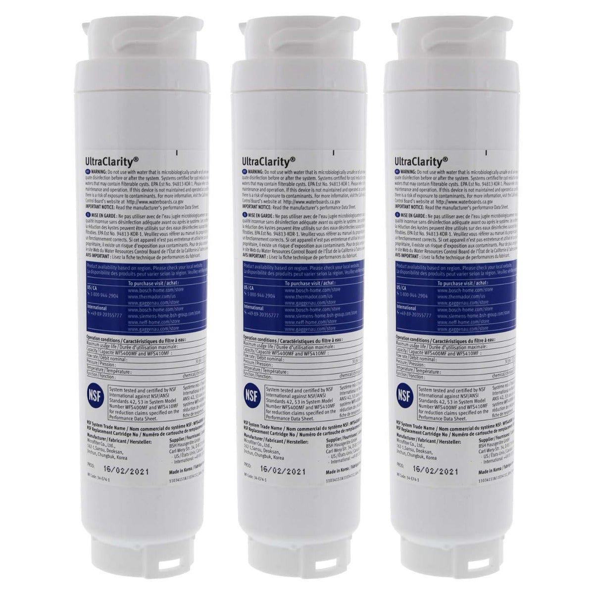 9000 077104 Bosch UltraClarity REPLFLTR10 Refrigerator Water Filter - DiscountFilterStore.com