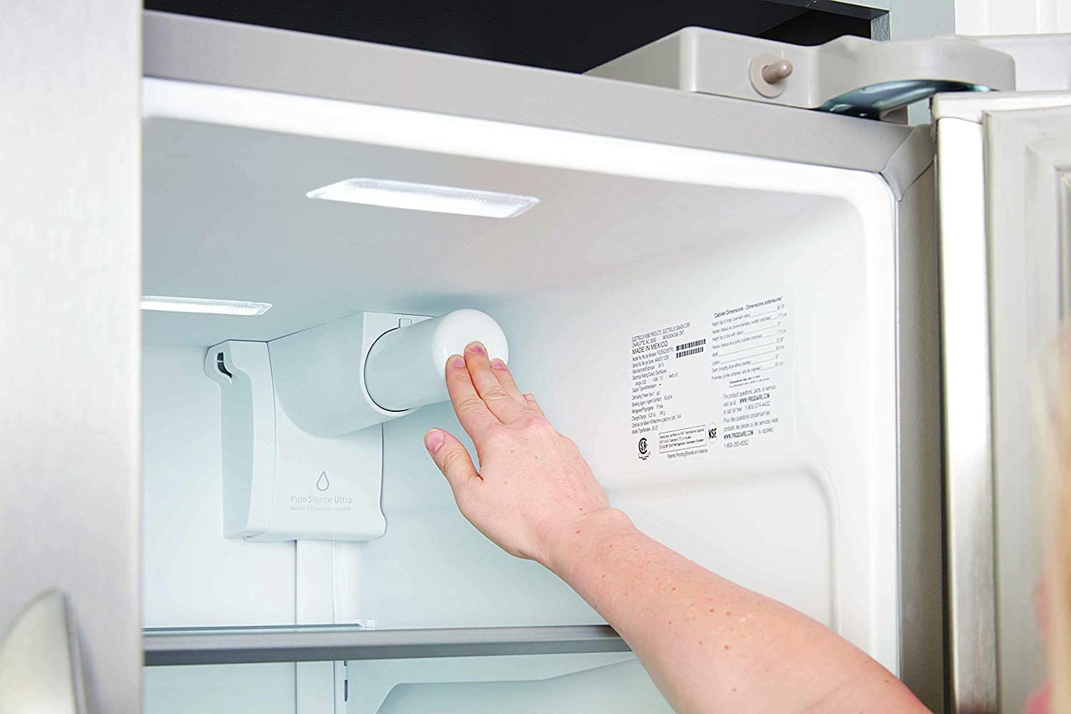 ULTRAWF Frigidaire PureSource Ultra Refrigerator Water Filter Installation Image- DiscountFilterStore.com