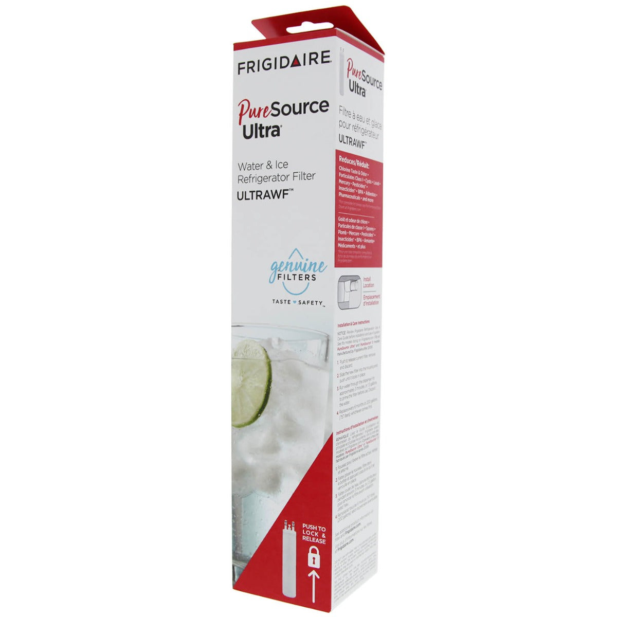ULTRAWF Frigidaire PureSource Ultra Refrigerator Water Filter Box Angled Front- DiscountFilterStore.com