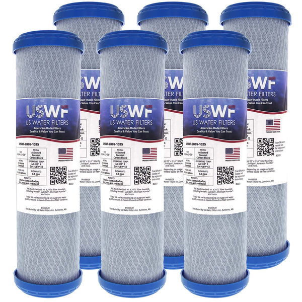 USWF Coconut Carbon Block Filter 0.5 Micron 10"x2.5" - Whole House Cartridges - 17.6 - DiscountFilterStore.com