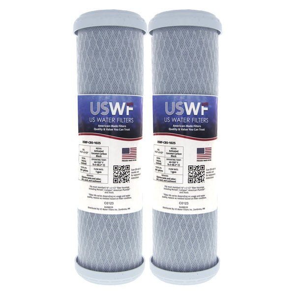 USWF Coconut Carbon Block Filter 5 Micron 10"x2.5" - Whole House Cartridges - 11.16 - DiscountFilterStore.com