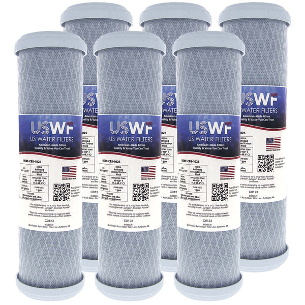 USWF Coconut Carbon Block Filter 5 Micron 10"x2.5" - Whole House Cartridges - 11.16 - DiscountFilterStore.com
