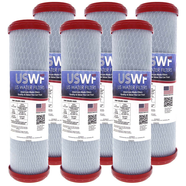 USWF Chloramine Reducing Filter Catalytic Carbon Block 1 Micron 10"x2.5" - Whole House Cartridges - 43.42 - DiscountFilterStore.com