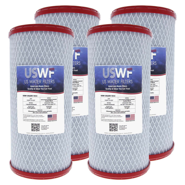 USWF Chloramine Reducing Filter Catalytic Carbon Block 1 Micron 10"x4.5" - Whole House Cartridges - 75.54 - DiscountFilterStore.com