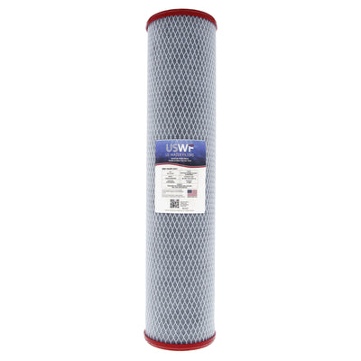 USWF Chloramine Reducing Filter Catalytic Carbon Block 1 Micron 20"x4.5" - Whole House Cartridges - 155.59 - DiscountFilterStore.com